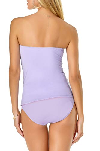 Image of Anne Cole Women's Twist Front Shirred Bandeau Tankini Swim Top