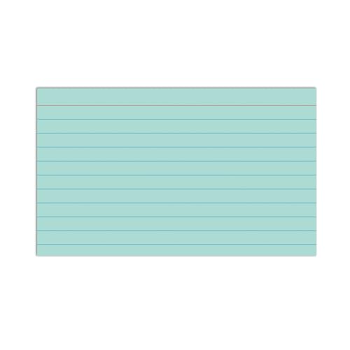C-Line Cartões de índice de 7,6 cm x 12,7 cm, cores sortidas, pautado, 100/PK (48810)