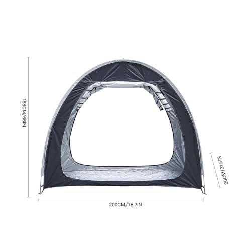 Carpa para bicicletas impermeable cobertizo conectable con doble puerta para exterior de casa 2