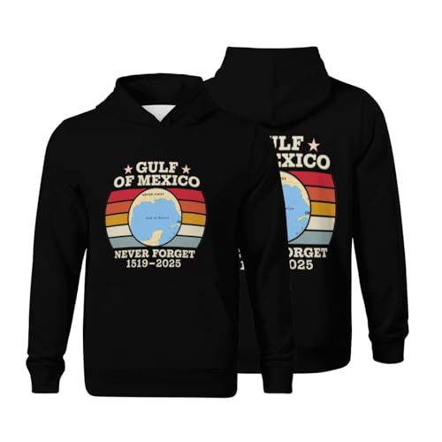 Kids Vintage Funny Never forget Gulf of Mexico Boys Girls Lightweight Kangaroo Pocket Fleece Hoodies