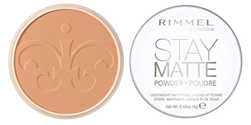 Image of Rimmel Stay Matte Pressed Powder, 021 Nude, 0.49 Ounce, Nude Beige, 2 Count (Pack of 2)
