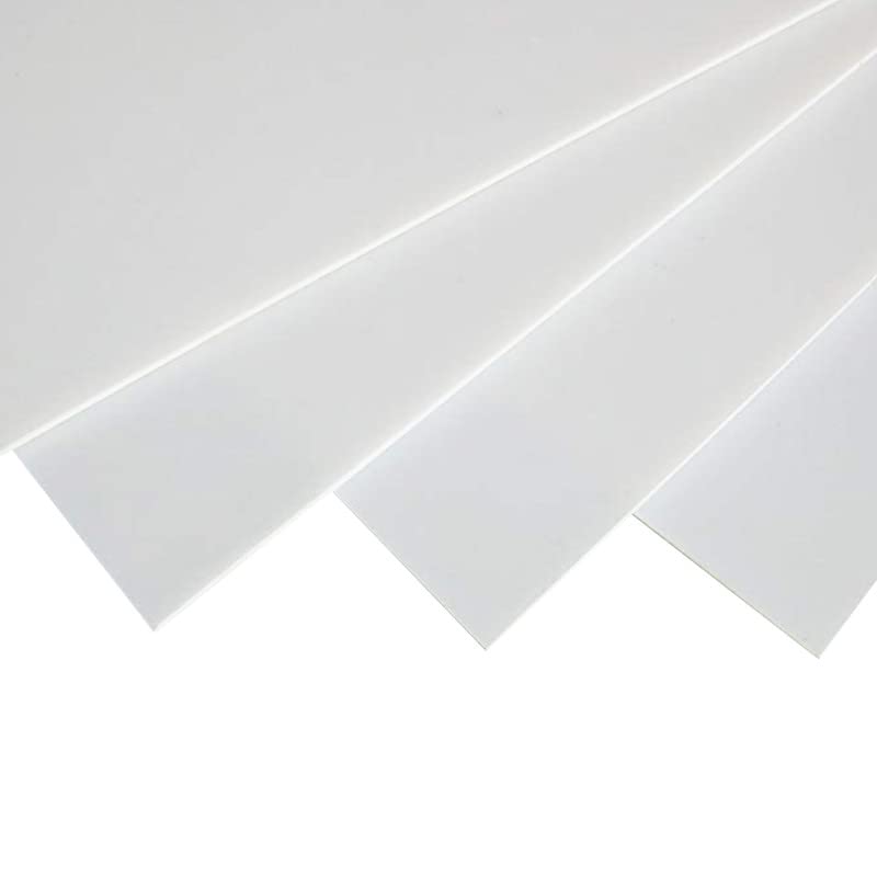 KASTLITE White Polystyrene Flexible Plastic Board Sheet | 8.5" X 11" Dimensions | .040" Thick Styrene Sheet | Ideal for Modeling Projects, Displays, Crafts | Durable Plastic Sheet | 8 Pack