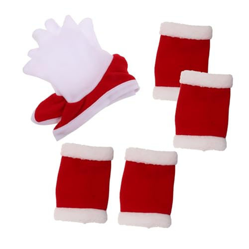 Bonnet de Père Noël pour chevaux et guêtres pour fêter Noël aux écuries