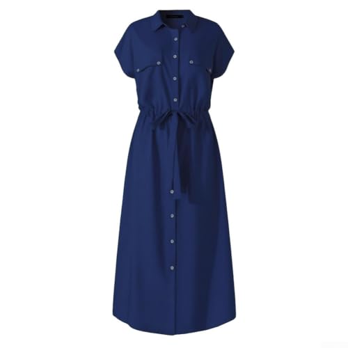 Robe midi confortable à taille nouée pour sublimer la silhouette