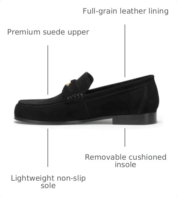 Image of Journey West Mens Genuine Leather Dress Shoes Slip on Penny Loafers for Men