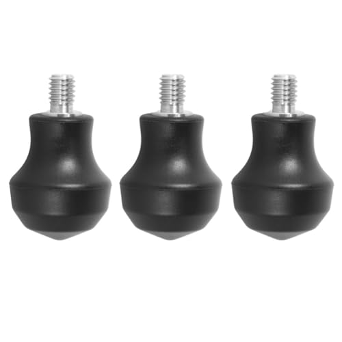 Muuookka Juego de 3 Patas de Trípode Universales de Acero Inoxidable con Púas de Rosca de 1/4 de Pulgada para Trípode y Monópode.