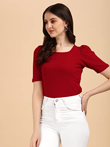 Image of Wedani Women's Solid Regular Fit Blouse