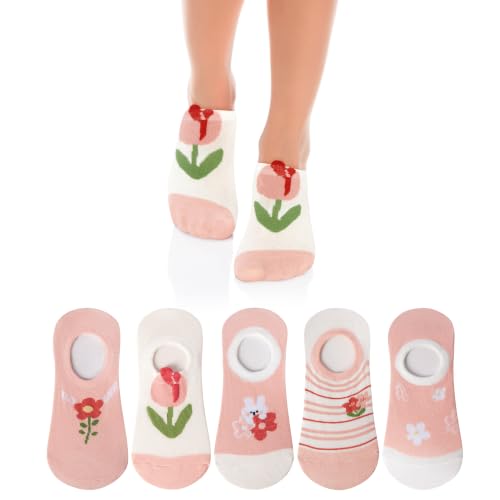 Image of Violet Mist Women's No Show Socks - Low Cut, Invisible, Non Slip Footies - Flat Boat Socks