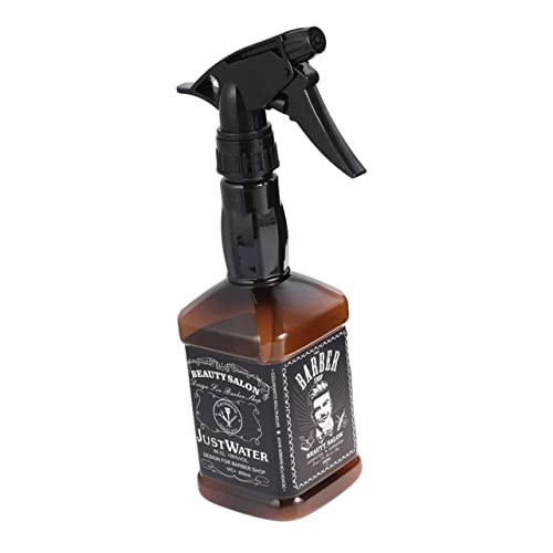 Hohopeti Nachfüllbare Haarspray flasche aus Langlebigem Kunststoff Feiner Nebel sprühkopf mit Einstellbarem Wasserdruck Praktische Handdruck sprühflasche für Friseure und Zuhause Braun