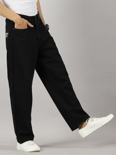 Image of THIRD QUADRANT Baggy Jeans for Men || Khaki Jeans || Jean Pant for man (in, Numeric, 30, Regular, Khakhi)