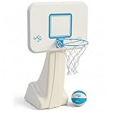 Dunn-Rite PoolSport Swimming Pool Basketball Hoop w/Ball, Base, & 13.5 Inch Stainless Steel Rim for Adults & Kids