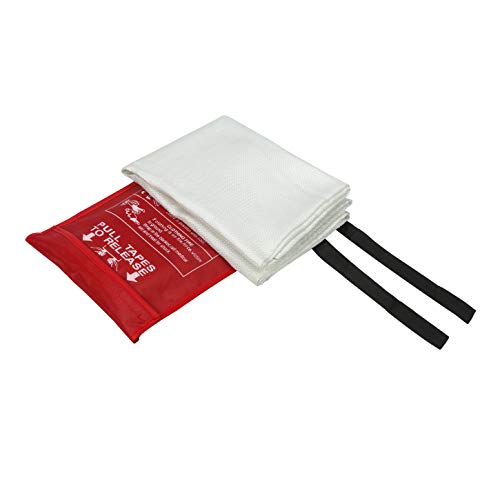 Fire Blanket Kitchen, Fire Blanket Fire Suppression Blanket, Fire Blanket Emergency, Emergency Survival Safety Cover for Kitchen, Fiberglass Blanket 39x39 inches, by C Crystal Lemon