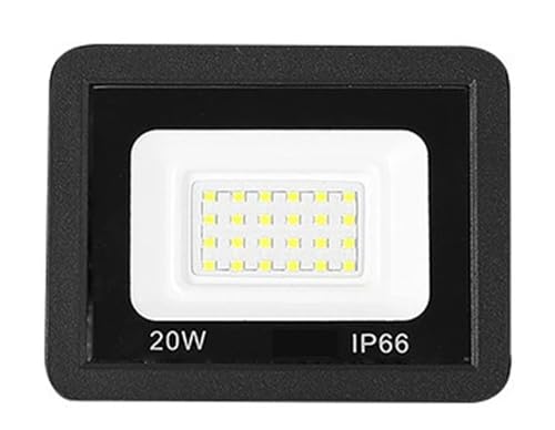 POABCVYD Foco Reflector LED De 100 W, 50, 30, 20 Y 10 For Exteriores, IP68, Resistente Al Agua, For Pared Calle, Iluminación Jardín(20W)