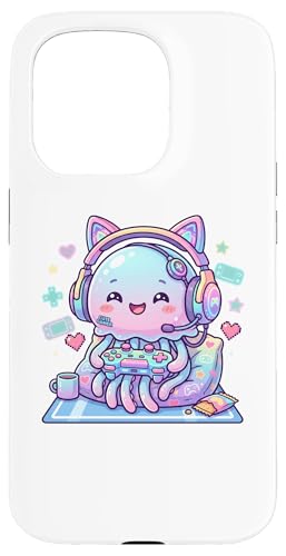 Jellyfish Playing Video Game marine sea jellies Gamers �X�}�z�P�[�X iPhone 15 Pro �p