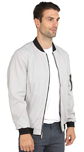 WULFUL Mens Casual Lightweight Jacket Softshell Flight Bomber Jacket Varsity Windbreaker - Image 6