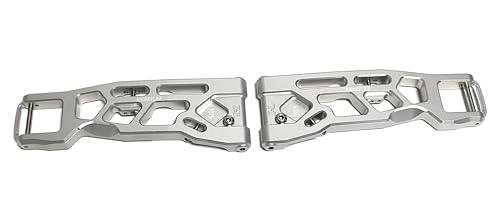 Kebeilee CNC Alu7075 Front Lower Suspension Arms for Losi 8IGHT-X Super Lasernut 1/6 LOS254078. (Silver)