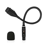 micfuns D2 Flexible Professional Dynamic bob Barker Microphone with switchgear for Video Conference, Singing, Karaoke DJ Mixer Dedicated Disc KTV Bar Gooseneck DJ Mic,3-pin XLR