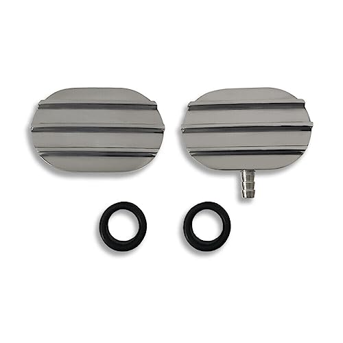 Demotor Performance Finned Oval Polished Aluminum Valve Cover Breather Caps,One With Pcv Notalgic #TOP1