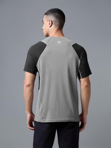 Image of TECHNOSPORT Men's Slim Fit Half Sleeve Crew Neck T-Shirt, TECHNOCOOL+ Quick Dry Moisture Wicking Stretchable Sports Gym and Casual Wear