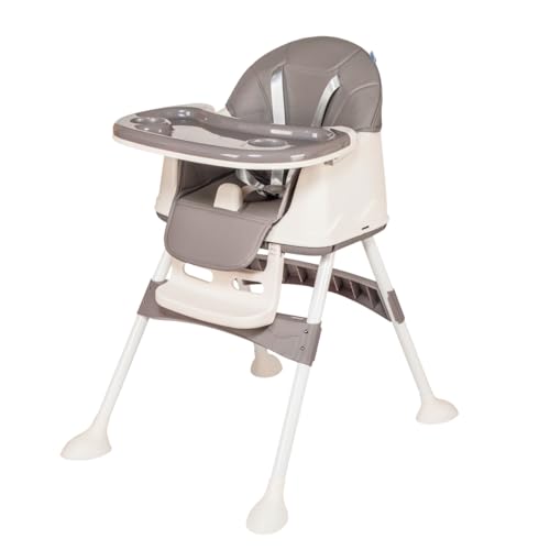 4-in-1 Honey Baby High Chair - Convertible Baby Highchair, Dining Seat and Toddler Chair - for Ages 6 Months and Up to 50.7lb - Gray - Maxibaby