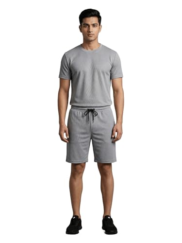 Image of Dollar Men Co-Ord Set | Polyester Shorts + T-Shirt | Regular Fit, Quick Dry & Breathable | Gym, Casual & Sportswear | Pack of 1