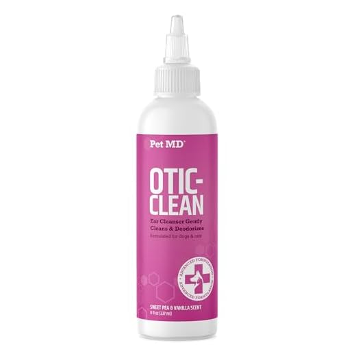 Pet MD Otic Clean Dog Ear Cleaner for Cats and Dogs - Effective Against Infections Caused by Mites, Yeast, Itching and Controls Odor - 8 oz