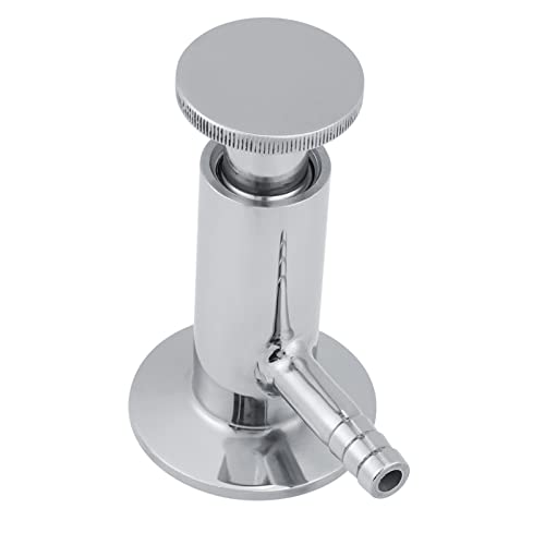 Buachois Sanitary Stainless Steel Sampling Valve, 2inch 50.5mm Ferrule Clamp Valve SUS304 Standard Design Diaphragm for Dairy Cosmetics Food Pharmacy Industrial