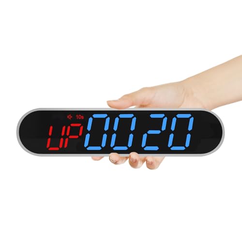Dienmern Portable Gym Timer Clock - Small Workout Interval Timer with Strong Magnet, Gym Clocks for...