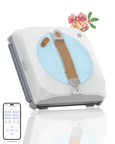 Image of GNOVEL Window Cleaning Robot with 8000Pa, 2025 Upgraded Window Cleaner Robot with Intelligent Path Planning, 15-Stage Anti-Fall, App/Remote Control for Glass, Edge Detection System, Tile & Windows