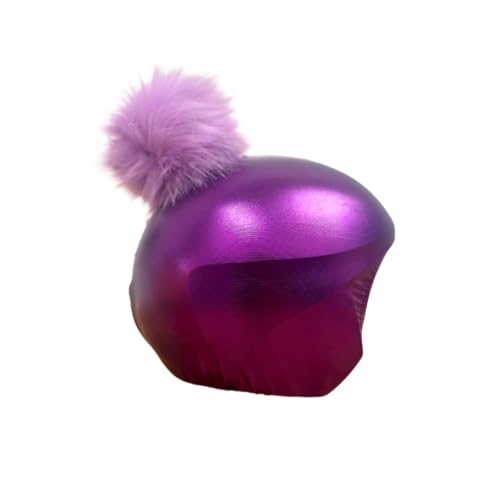 Couvre-casque universel violet métallisé COOLCASC pour ski et vélo enfants et adultes