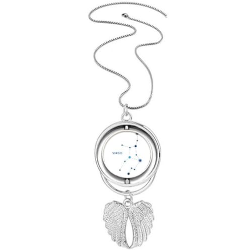 Collier pendentif ailes d'ange zodiaque Vierge et constellation astrologique