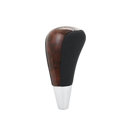 Ouvecr Wood-Hole Car Shift Gear Knob Handle For Toyota For Corolla For Camry For Yaris For Rav4 Automatic Gear Shift Knob Leather Shifter Lever Stick Gear Shift Cover(Wood-Hole)