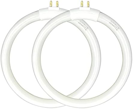 (2pack) 4.75’’ T4 Type 12W 6400K Circular Bulb Replacement for Magnifier Desk Light,Vanity Magnifying Makeup Mirror,Daylight 6500K Fluorescent Lamp