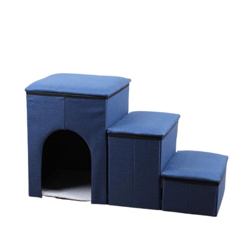 ペットステップ 犬の足台もちゃプレゼント ペットスロープ 犬用ステップ 階段 ップボード ペット用 ファスナー付き 防滑 ベッドサイド用 小型犬 高齢犬 けがを防ぐ 3段 折りたたみ可能 (ファスナー付き 3段犬用階段 グレー 1個 + プレゼント おもち