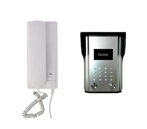 YASTA Kit Citofono Monofamiliare a 2 Fili Con Pulsante Per Apertura Cancello Esterno 3208A