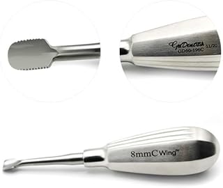 Winged Elevator Serrated 8mm Short Handle Curved