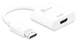 j5create Active DisplayPort to HDMI Adapter (4K60Hz), Uni-Directional, Male DisplayPort to Female HDMI, Compliant with DisplayPort 1.2a, for Monitor, Graphics Card, PC (JDA158)