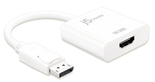 j5create Active DisplayPort to HDMI Adapter (4K60Hz), Uni-Directional, Male DisplayPort to Female HDMI, Compliant with DisplayPort 1.2a, for Monitor, Graphics Card, PC (JDA158)