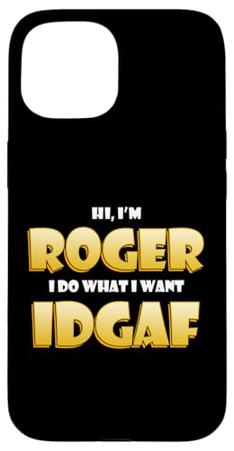 Roger Costume IDGAF Funny Meme Halloween Costume For Rogers �X�}�z�P�[�X iPhone 15 �p