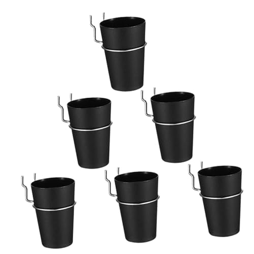 Cabilock 6Sets Pegboard Cups with Hooks Ring Style Organizer for Craft Versatile Storage Bins for Office and Garage Stylish Pegboard Accessories for Space Maximization