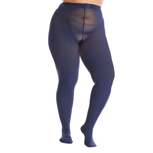 Image of Frola Plus Size Tights for Women Semi Opaque Control Top High Waist Stockings 60 Denier Women's Pantyhose 2X 3X 4X 5X