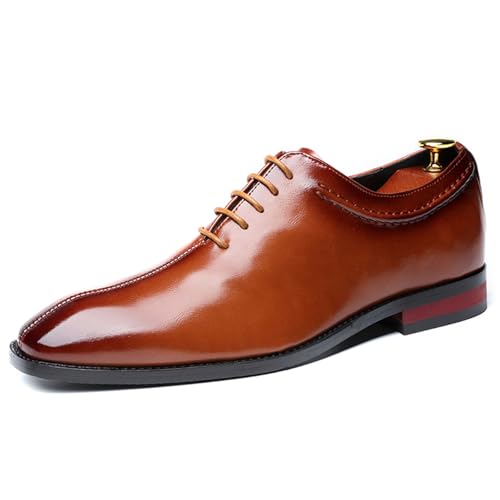 Men's Premium Leather Dress Shoes Oxford Style Formal Retro Lace Up Business Modern Work Wedding Shoes