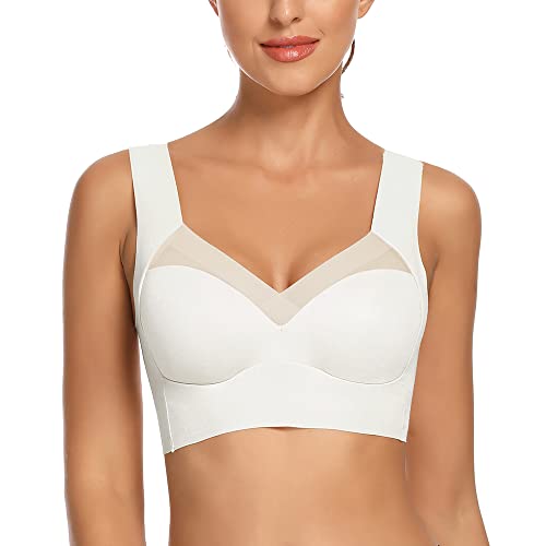 Image of WOWENY Womens Wirefree Seamless Bras Everyday Lounge Bra Sleeping Full Coverage Pullover Bra