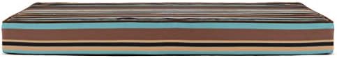 Furhaven Large Memory Foam Dog Bed Water-Resistant Striped Print Mattress w/ Removable Washable Cover - Striped Espresso, Large