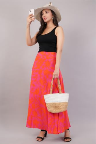 Image of Women's Printed Maxi Wraparound Skirt