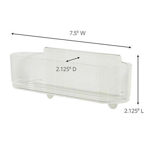 Image of Command Clear Medium Caddy with Clear Strips, 1 Caddy, 4 Strips