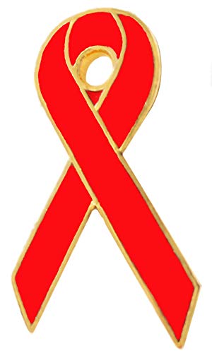 Preisvergleich Produktbild 1000 Flags Anstecknadel mit roter Schleife