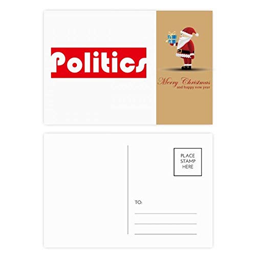Cartes postales Père Noël Rouge lot de 20 idées de cadeaux de vœux Course and Major Politics