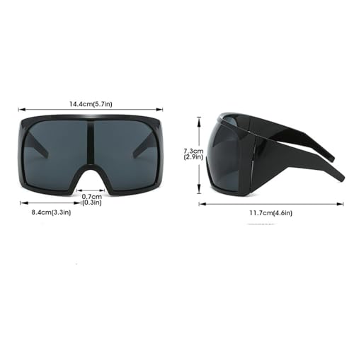 Large-frame wraparound sunglasses ladies and men's integrated eye protection sunglasses2