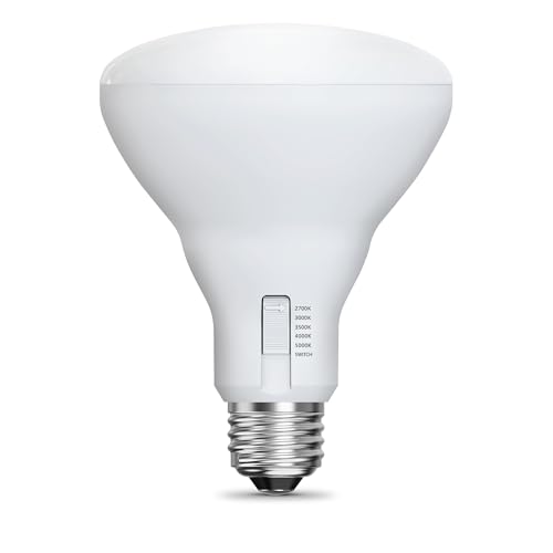 Image of Feit Electric BR30 LED Light Bulbs, 100W Eq, Dimmable, 5CCT 6Way, 2 Pack